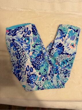 Lilly Pulitzer Multicolor Blue Floral Leggings